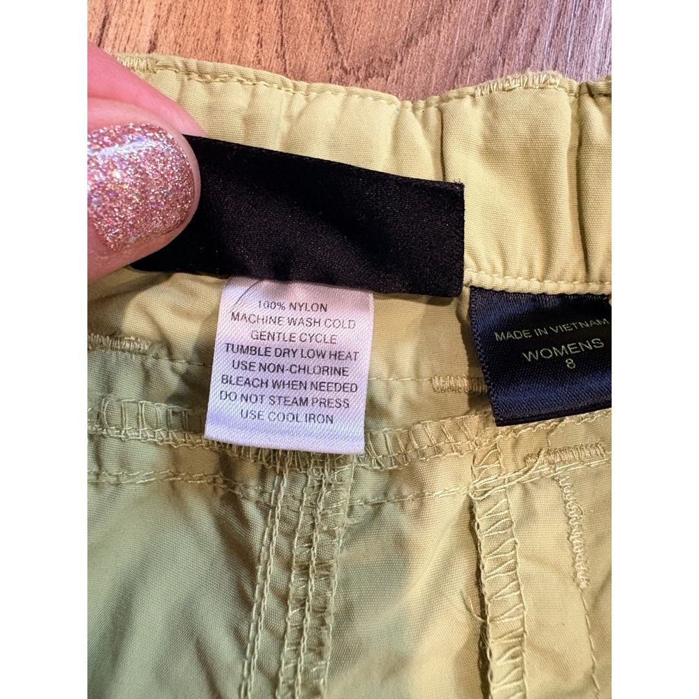 Eastern Mountain Sports Hiking Outdoors Nylon Cargo Shorts Lime Green Women's 8 - Picture 6 of 8